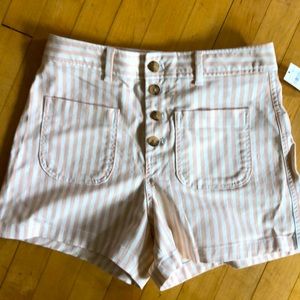 GAP Striped High-Rise Shorts Sz 6